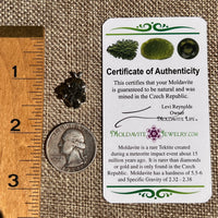 Raw Moldavite Pendant Sterling Silver #8463-Moldavite Life