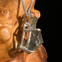 Raw Moldavite Pendant Sterling Silver #8465-Moldavite Life