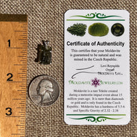 Raw Moldavite Pendant Sterling Silver #8469-Moldavite Life