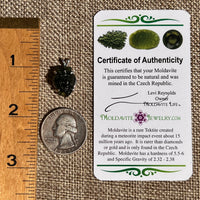 Raw Moldavite Pendant Sterling Silver #8471-Moldavite Life
