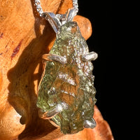 Raw Moldavite Pendant Sterling Silver #8473-Moldavite Life