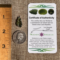 Raw Moldavite Pendant Sterling Silver #8473-Moldavite Life