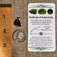 Raw Moldavite Pendant Sterling Silver #8476-Moldavite Life