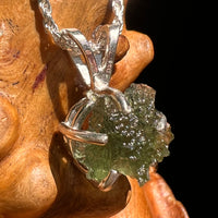 Raw Moldavite Pendant Sterling Silver #8622-Moldavite Life