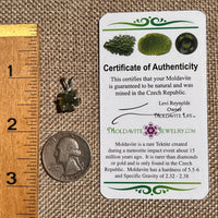 Raw Moldavite Pendant Sterling Silver #8622-Moldavite Life