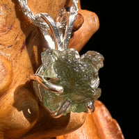 Raw Moldavite Pendant Sterling Silver #8623-Moldavite Life
