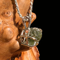 Raw Moldavite Pendant Sterling Silver #8623-Moldavite Life
