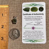 Raw Moldavite Pendant Sterling Silver #8623-Moldavite Life