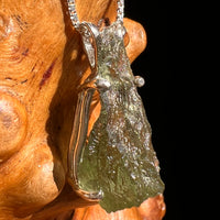 Raw Moldavite Pendant Sterling Silver #8629-Moldavite Life