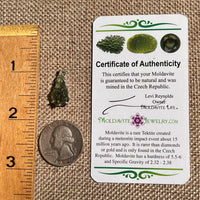 Raw Moldavite Pendant Sterling Silver #8629-Moldavite Life