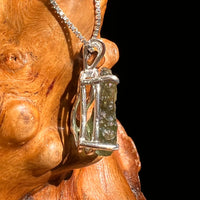 Raw Moldavite Pendant Sterling Silver #8630-Moldavite Life