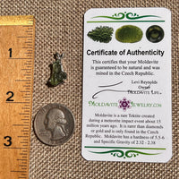 Raw Moldavite Pendant Sterling Silver #8630-Moldavite Life