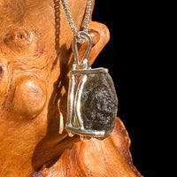 Raw Moldavite Pendant Sterling Silver #8634-Moldavite Life