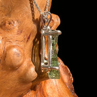 Raw Moldavite Pendant Sterling Silver #8635-Moldavite Life