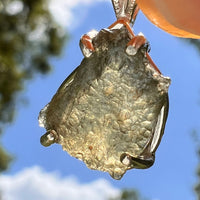 Raw Moldavite Pendant Sterling Silver #8636-Moldavite Life