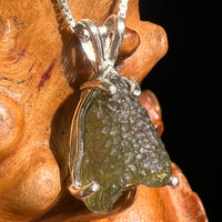 Raw Moldavite Pendant Sterling Silver #8637-Moldavite Life