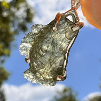 Raw Moldavite Pendant Sterling Silver #8638-Moldavite Life