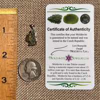 Raw Moldavite Pendant Sterling Silver #8638-Moldavite Life