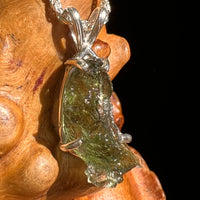 Raw Moldavite Pendant Sterling Silver #8641-Moldavite Life