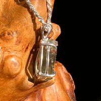 Raw Moldavite Pendant Sterling Silver #8642-Moldavite Life