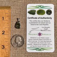 Raw Moldavite Pendant Sterling Silver #8642-Moldavite Life