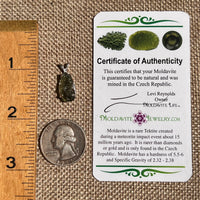 Raw Moldavite Pendant Sterling Silver #8643-Moldavite Life