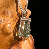 Raw Moldavite Pendant Sterling Silver #8644-Moldavite Life