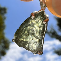 Raw Moldavite Pendant Sterling Silver #8644-Moldavite Life