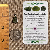 Raw Moldavite Pendant Sterling Silver #8644-Moldavite Life