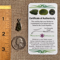 Raw Moldavite Pendant Sterling Silver #8645-Moldavite Life