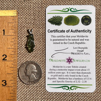 Raw Moldavite Pendant Sterling Silver #8646-Moldavite Life