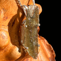 Raw Moldavite Pendant Sterling Silver #8755-Moldavite Life