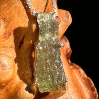 Raw Moldavite Pendant Sterling Silver #8756-Moldavite Life