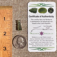 Raw Moldavite Pendant Sterling Silver #8756-Moldavite Life