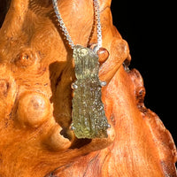 Raw Moldavite Pendant Sterling Silver #8756-Moldavite Life