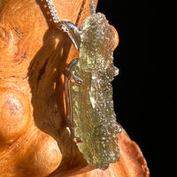 Raw Moldavite Pendant Sterling Silver #8757-Moldavite Life