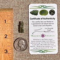 Raw Moldavite Pendant Sterling Silver #8757-Moldavite Life
