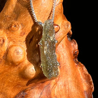 Raw Moldavite Pendant Sterling Silver #8757-Moldavite Life