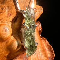 Raw Moldavite Pendant Sterling Silver #8759-Moldavite Life