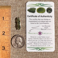Raw Moldavite Pendant Sterling Silver #8759-Moldavite Life
