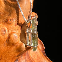 Raw Moldavite Pendant Sterling Silver #8761-Moldavite Life