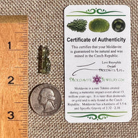 Raw Moldavite Pendant Sterling Silver #8761-Moldavite Life