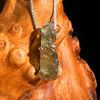 Raw Moldavite Pendant Sterling Silver #8761-Moldavite Life