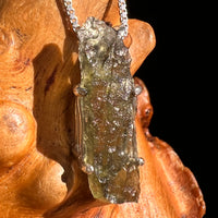 Raw Moldavite Pendant Sterling Silver #8762-Moldavite Life