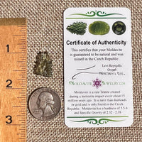 Raw Moldavite Pendant Sterling Silver #8764-Moldavite Life