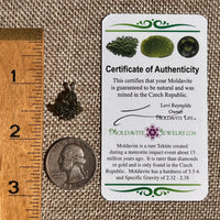 Raw Moldavite Pendant Sterling Silver #8766-Moldavite Life