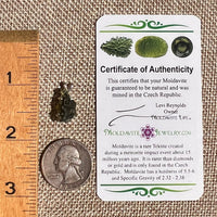 Raw Moldavite Pendant Sterling Silver #8767-Moldavite Life