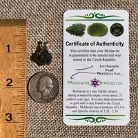 Raw Moldavite Pendant Sterling Silver #8770-Moldavite Life