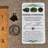 Raw Moldavite Pendant Sterling Silver #8771-Moldavite Life