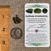 Raw Moldavite Pendant Sterling Silver #8842-Moldavite Life